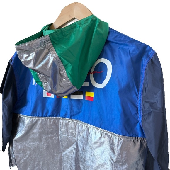 Polo Ralph Lauren Boys Multicolor Half-Velcro Windbreaker Jacket Size M Classic - Picture 7 of 13